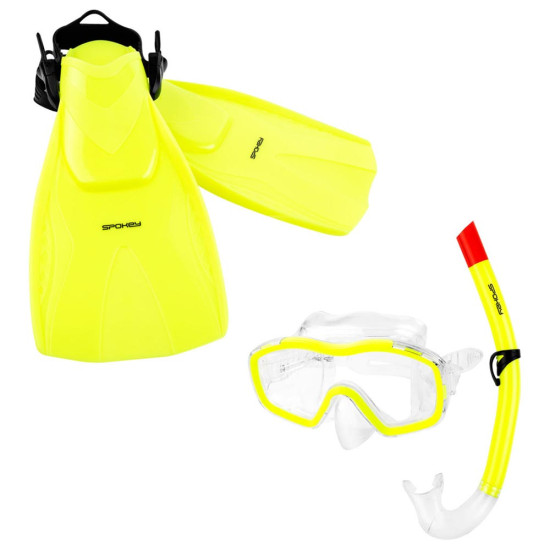 Spokey Bojko Μάσκα θαλάσσης με αναπνευστήρα και βατραχοπέδιλα s.28/31 Spokey Bojko Μάσκα θαλάσσης με αναπνευστήρα και βατραχοπέδιλα s.28/31